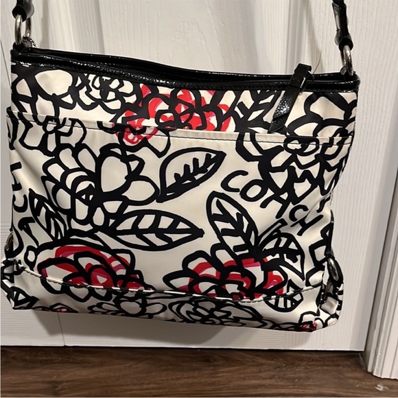 Coach Black and Red Graphic Crossbody Bag - Picture 2 of 7